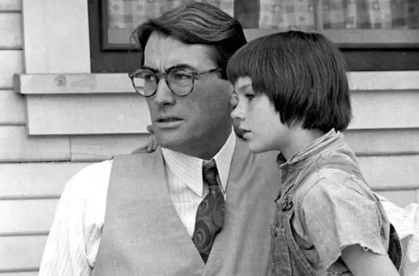 Atticus and Scout in the movie